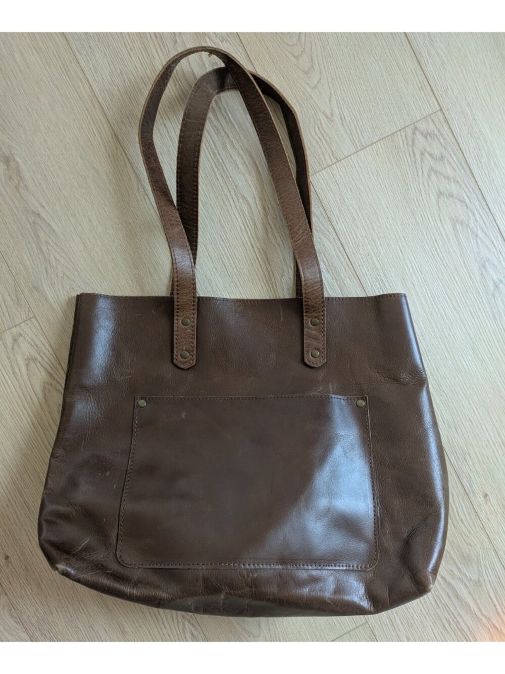 HIDES Leather Classic Tote Bag Brown Slow Fashion $350